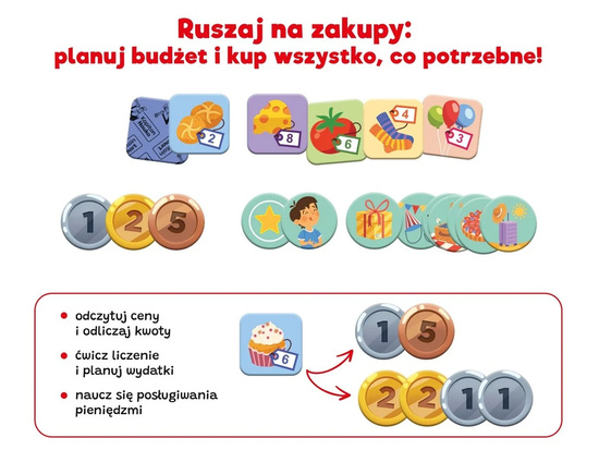Kapitan Nauka Gra edukacyjna W sklepie - baw się w zakupy i ćwicz liczenie GR0820