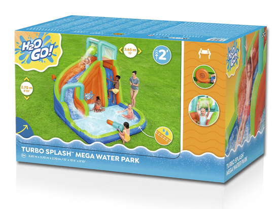 Bestway Wodny PLAC ZABAW H2O Go 365x320x270cm zjeżdżalnia i wyrzutnia 53408
