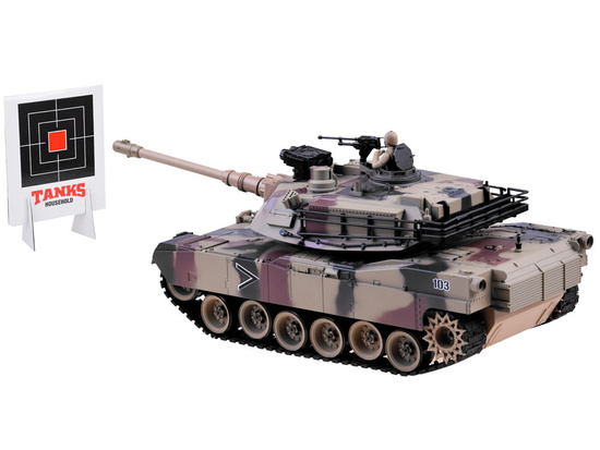 REALISTIC TANK US M1A2 SHOOT + remote RC0252MO