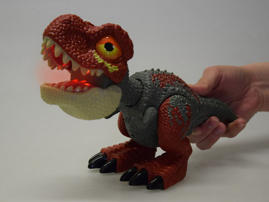 Movable DINOSAUR Tyrannosaurus Rex Sound + Light RED ZA5589