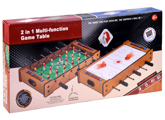 2-in-1 table football and air hockey game GR0600