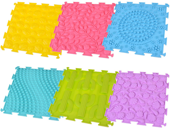 Rubber PUZZLE sensory mat, 8 pieces - development and fun ZA5862