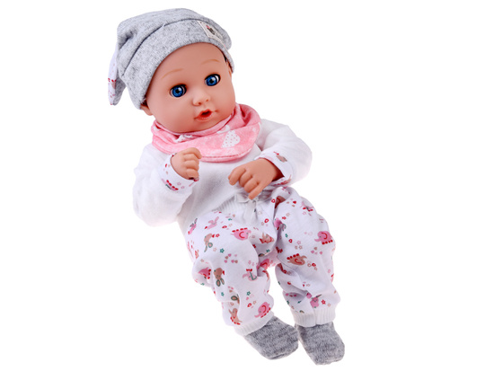 BOBAS doll 32cm with moving eyes + feeding accessories ZA5833