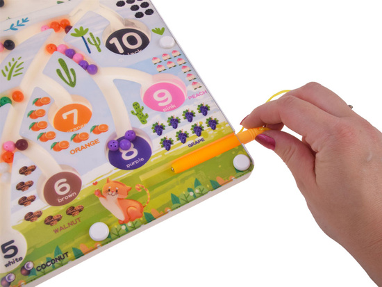 Magnetic puzzle board maze learning colors counting ZA5741