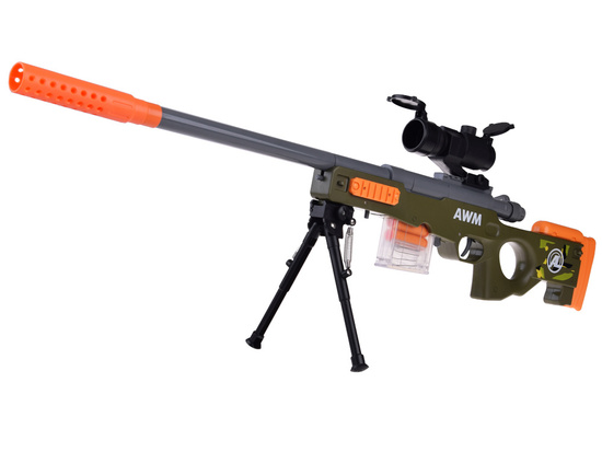 Large sniper rifle, cartridges, shells, sight, magazine ZA4632