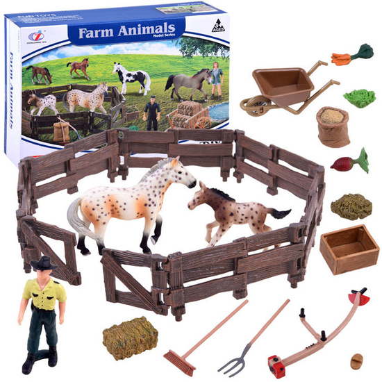 ANIMALS SERIES FARM Large set of animals FARM Figures HORSES ZA2991