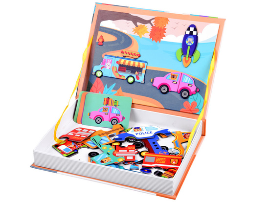 Magnetic jigsaw book VEHICLES 66ele ZA3767