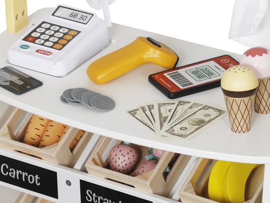 Sklep drewniany dla dzieci Stragan Teatrzyk 2w1  kreatywna zabawa ZA5267 