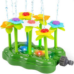 Water sprinkler illuminated Flowers fountain toy for the garden ZA4972