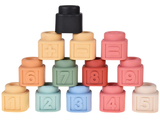 Soft Pastel Rubber Blocks with Adorable Ducklings – 30-Piece Set ZA5671