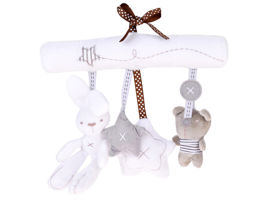 Cute soft pendant for a pram or cot, rattle with melody ZA5714