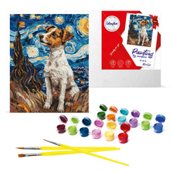 Zestaw do malowania po numerach Magiczny Jack Russel KHO6596 40x50 AP0037