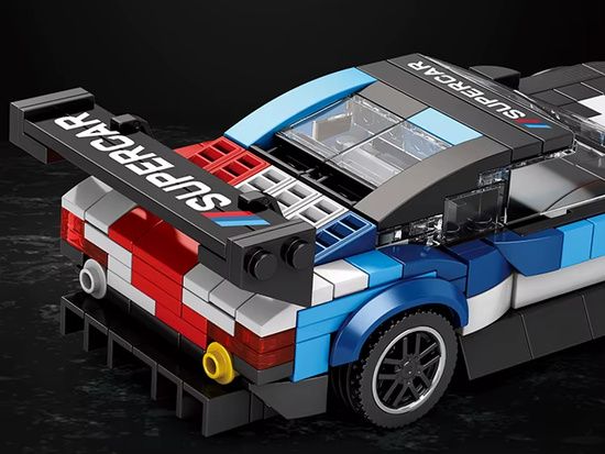 Klocki techniczne Superauto WYŚCIGOWE malowanie, spojler 363-ele ZA5780