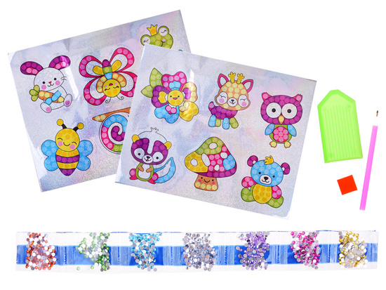 Diamond embroidery creative set ANIMALS STICKERS collage ZA4663