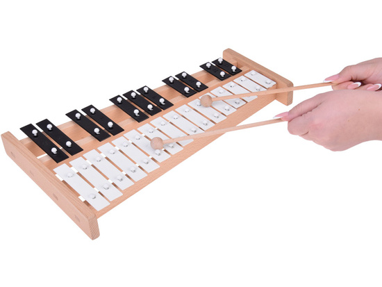 Wooden cymbals chromatic bells 27 tones + sticks IN0179