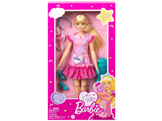 My First Barbie Moja Pierwsza lalka - miękkie kończyny + kotek HLL19 ZA5081