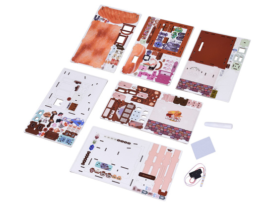 Wooden 3D PUZZLE Bakery building series 179 elements lighting ZA6013