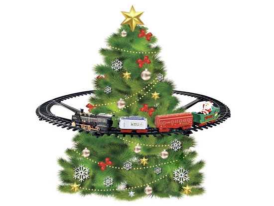 Interactive CHRISTMAS TRAIN for the Christmas tree + music and lights ZA5905