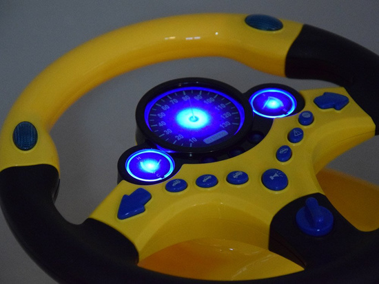 STEERING WHEEL Interactive toy Sound + light Vehicle sounds ZA3347