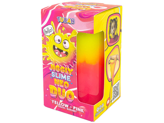 Tuban Jiggle Slime Neo Duo dwukolorowy 430g  żółto-różowy ZA5649