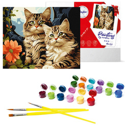 Malowanie po numerach 40x50 cm KHO6574 Magiczne kocięta AP0112