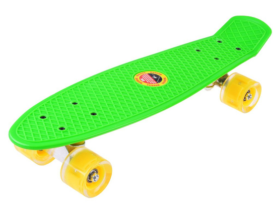 FISZKA skateboard for children up to 50kg LED glowing wheels SP0575