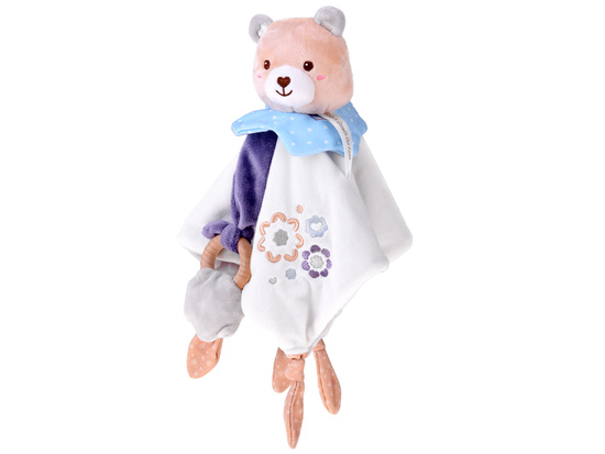 Soft Cuddle Toy TEDDY with Blanket and Teether – Baby Gift ZA5879