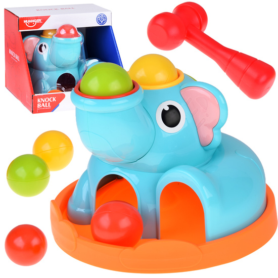 Educational Toy Elephant Sorter Hammer with Balls ZA5910
