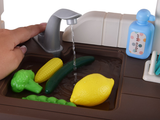 interactive brown kitchen for children + effects: light and sound pair ZA5766