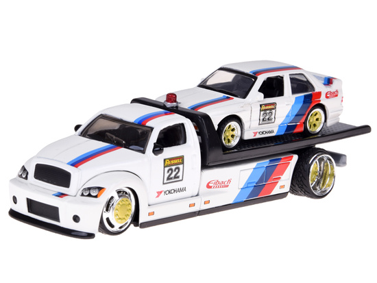 Maisto Licencjonowane Auta Metalowe 1:64  Flatbed i BMW M3 1988 ZA5958