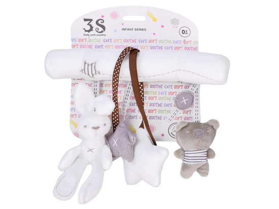 Cute soft pendant for a pram or cot, rattle with melody ZA5714
