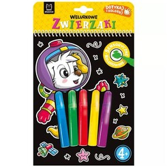 Velvet animals. Touch and color + markers KS0995