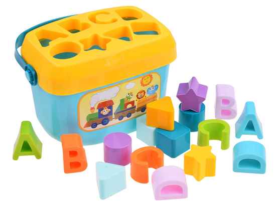 Educational set Bucket blocks letters SORTER 16pcs ZA3803