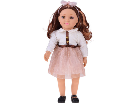 Large, cute 48cm doll in a dress + built-in melody and soft body ZA5842