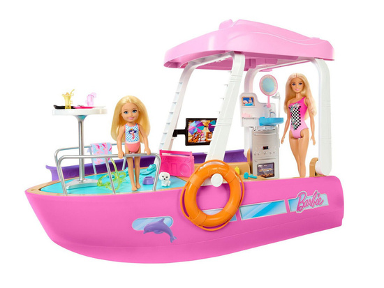 Mattel Barbie Motorboat for dolls with INTERIOR TRANSFORMATION + accessories ZA6042