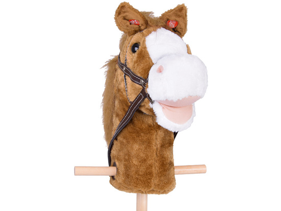 Hobby Horse Koń na patyku Dźwięk galopu i rżenia + ruchomy pysk ZA5442