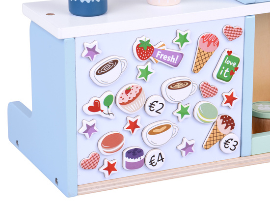 Wooden Coffee Shop & Ice Cream Parlor – Dessert and Ice Cream Playset ZA5937