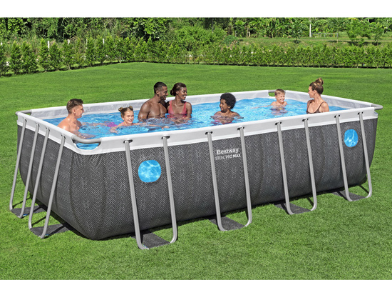 Bestway Splashview frame pool 488mx244cm gray rattan 10in1 561MB