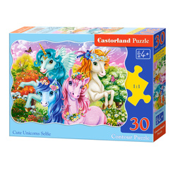 Puzzle 30-piece Cute Unicorns Selfie B-03822-1