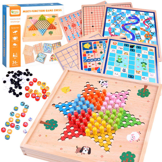 Board game 8 in 1 wooden set of games GR0494