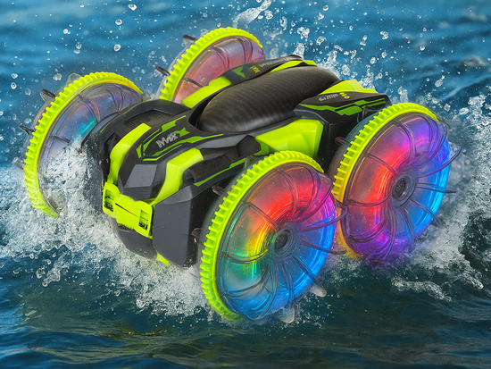 Amphibious Car 2-in-1 Stunt R/C Remote Controlled – Drives, Floats, Lights Up RC0735