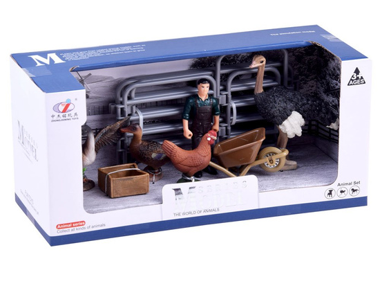 ANIMALS SERIES FARM Set farm hen goose ostrich duck COLLECTION ZA2989