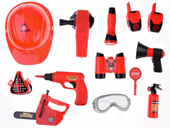 Large set of fireman's helmet saw 13 pieces fire brigade ZA4698