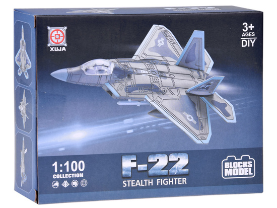 Set of building blocks jet plane model F-22 1:100 ZA5027