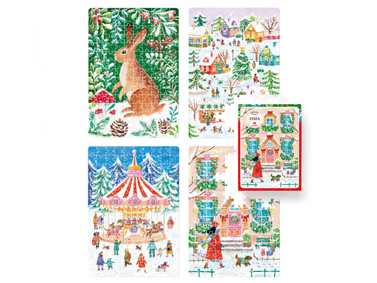 Puzzlove CzuCzu Winter 4 puzzles of 150 pieces ZA6114