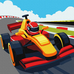 Painting by numbers 30x30cm KHO8559 Colorful races AP0070