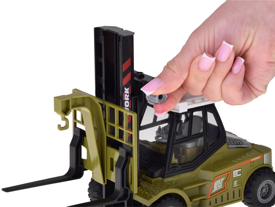 FORKLIFT with moving forks + light and sound effects ZA5978