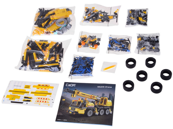CaDA technical construction blocks 658 pieces CRANES movable elements ZA 5690
