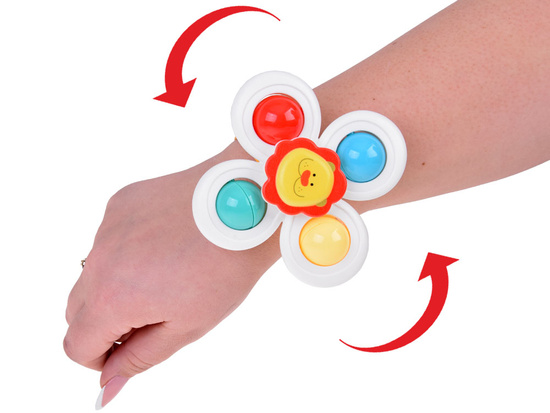 Spinner 2in1 toy with suction cup on the handle 3 pcs sensory ZA5576