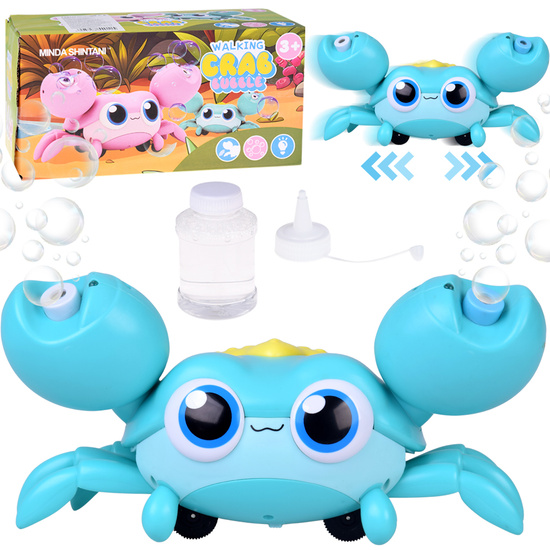 Uroczy chodzący KRAB na BAŃKI MYDLANE automat maszyna świeci gra ZA5717